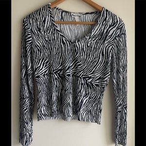 Y2K Zebra top